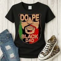 DOPE Black Dad Father's Day Women's T-Shirt thumb 3