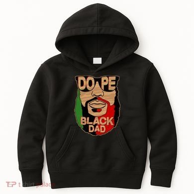 DOPE Black Dad Father's Day Kids Hoodie