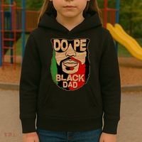 DOPE Black Dad Father's Day Kids Hoodie thumb 3