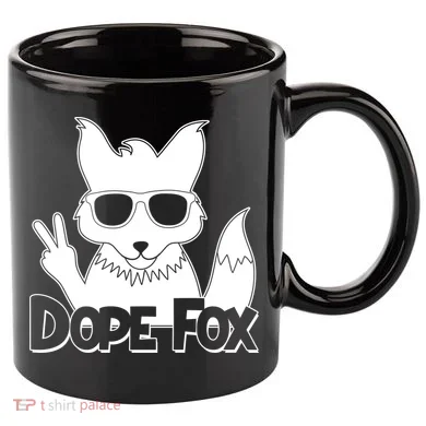 Dope Fox 11oz C Handle Ceramic Mug