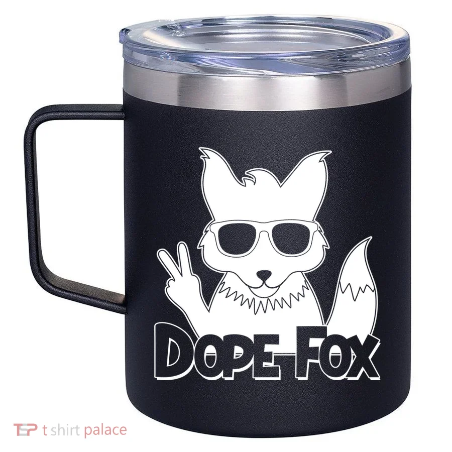 Dope Fox 12oz Stainless Steel Coffee Mug