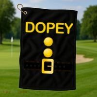 Dopey Dwarf Costume Golf Towel thumb 1