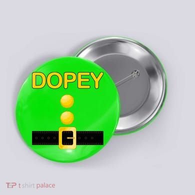 Dopey Dwarf Costume Button