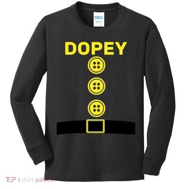Dopey Dwarf Halloween Costume Kids Long Sleeve Shirt