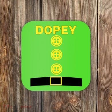Dopey Dwarf Halloween Costume Coaster
