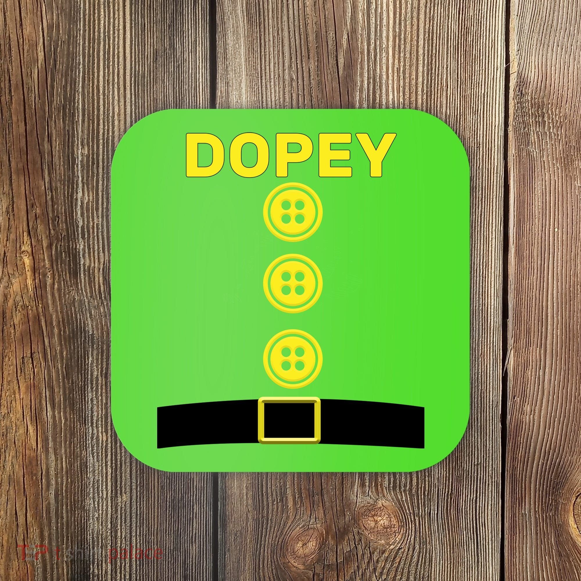 Dopey Dwarf Halloween Costume Coaster