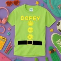 Dopey Dwarf Halloween Costume Kids T-Shirt thumb 3