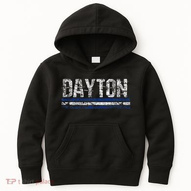 Dayton Ohio Retro Vintage Weathered Throwback Kids Hoodie