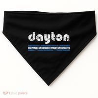 Dayton Ohio Retro Three Stripe Weathered USA-Made Doggie Bandana thumb 0
