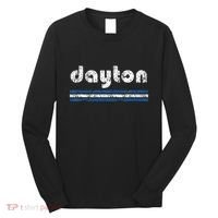 Dayton Ohio Retro Three Stripe Weathered Long Sleeve Shirt thumb 0