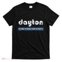 Dayton Ohio Retro Three Stripe Weathered T-Shirt thumb 0