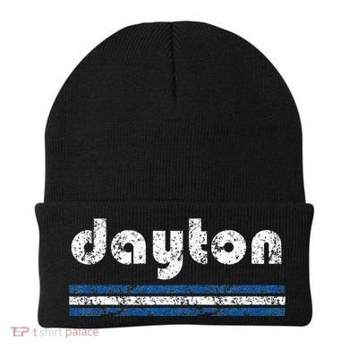 Dayton Ohio Retro Three Stripe Weathered Beanie
