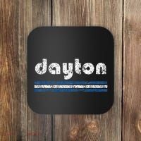 Dayton Ohio Retro Three Stripe Weathered Coaster thumb 0