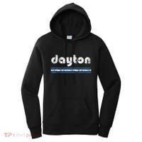 Dayton Ohio Retro Three Stripe Weathered Women's Hoodie thumb 0