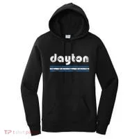 Dayton Ohio Retro Three Stripe Weathered Women's Hoodie thumb 0
