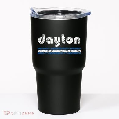 Dayton Ohio Retro Three Stripe Weathered Tumbler