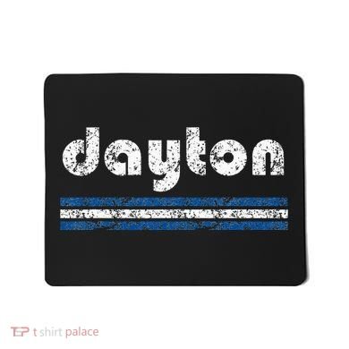 Dayton Ohio Retro Three Stripe Weathered Mousepad