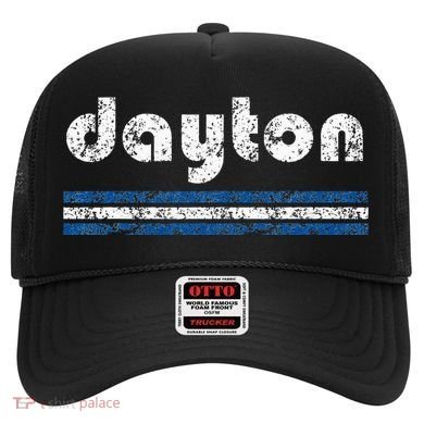 Dayton Ohio Retro Three Stripe Weathered Hat