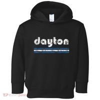 Dayton Ohio Retro Three Stripe Weathered Toddler Hoodie thumb 0