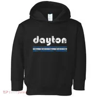 Dayton Ohio Retro Three Stripe Weathered Toddler Hoodie thumb 0