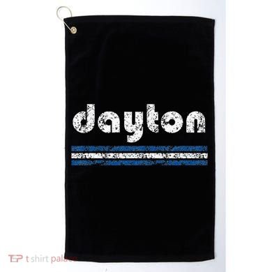 Dayton Ohio Retro Three Stripe Weathered Golf Towel