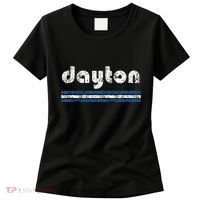Dayton Ohio Retro Three Stripe Weathered Women's T-Shirt thumb 0