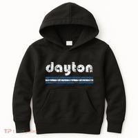 Dayton Ohio Retro Three Stripe Weathered Kids Hoodie thumb 0