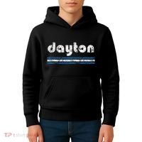 Dayton Ohio Retro Three Stripe Weathered Kids Hoodie thumb 4