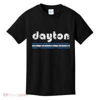 Dayton Ohio Retro Three Stripe Weathered Kids T-Shirt thumb 0