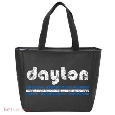 Dayton Ohio Retro Three Stripe Weathered Tote Bag