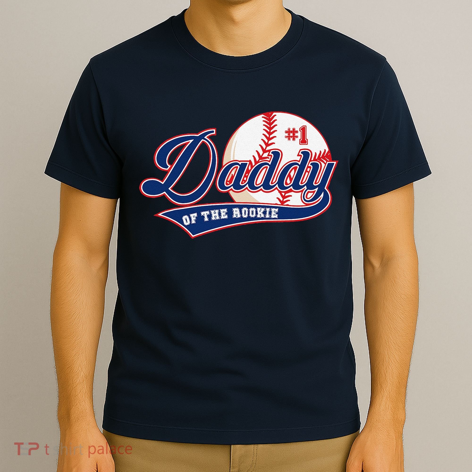 Daddy Of Rookie Of Year 1st Birthday Baseball Theme Matching T-Shirt