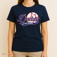 Daddy Of Rookie Of Year 1st Birthday Baseball Theme Matching T-Shirt thumb 4