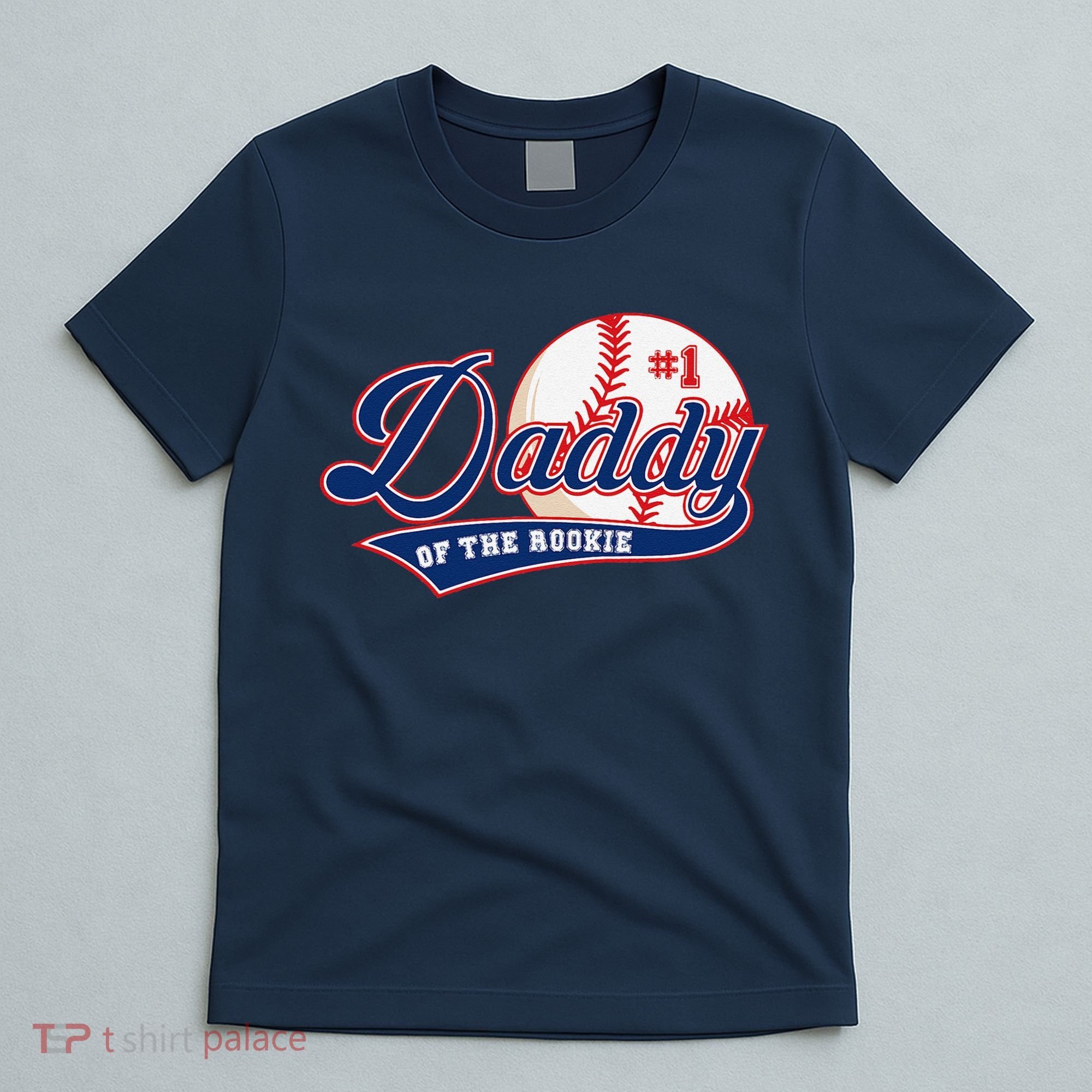 Daddy Of Rookie Of Year 1st Birthday Baseball Theme Matching T-Shirt