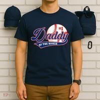 Daddy Of Rookie Of Year 1st Birthday Baseball Theme Matching T-Shirt thumb 6