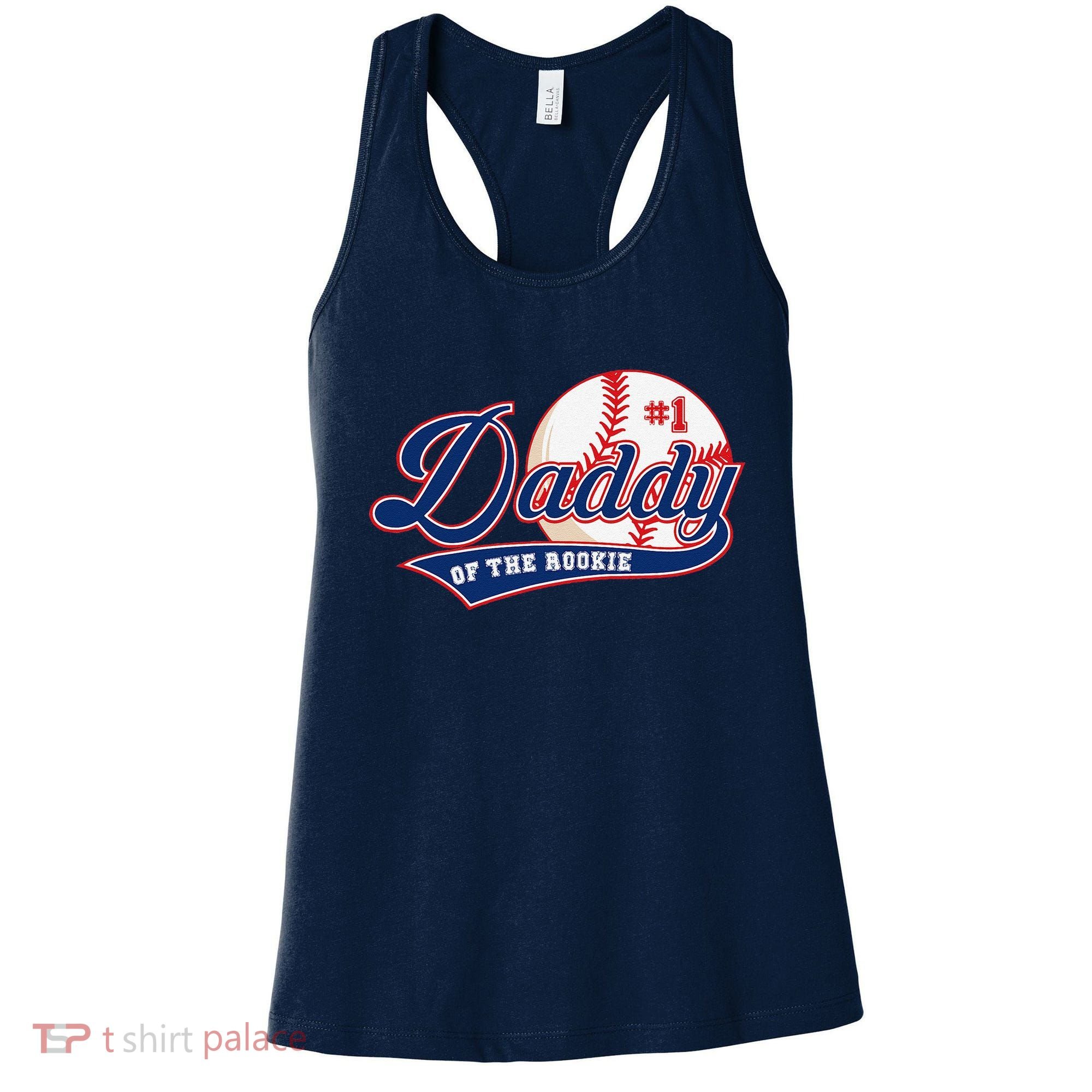 Daddy Of Rookie Of Year 1st Birthday Baseball Theme Matching Women's Tank Top