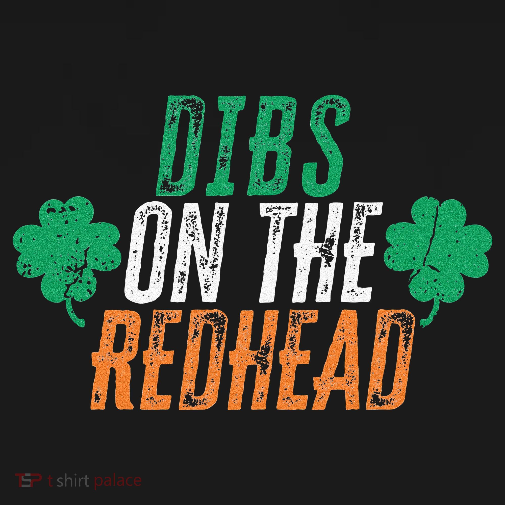 Dibs Onhe Redhead Shamrock St. Patrick's Day Drinking Tank Top
