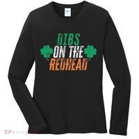 Dibs Onhe Redhead Shamrock St. Patrick's Day Drinking Women's Long Sleeve Shirt thumb 0