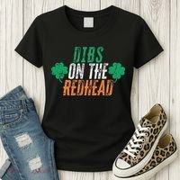 Dibs Onhe Redhead Shamrock St. Patrick's Day Drinking Women's T-Shirt thumb 3