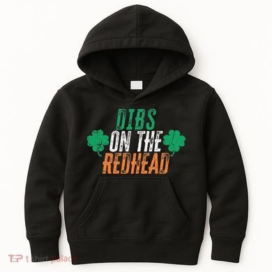 Dibs Onhe Redhead Shamrock St. Patrick's Day Drinking Kids Hoodie
