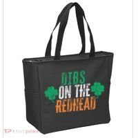 Dibs Onhe Redhead Shamrock St. Patrick's Day Drinking Tote Bag thumb 2