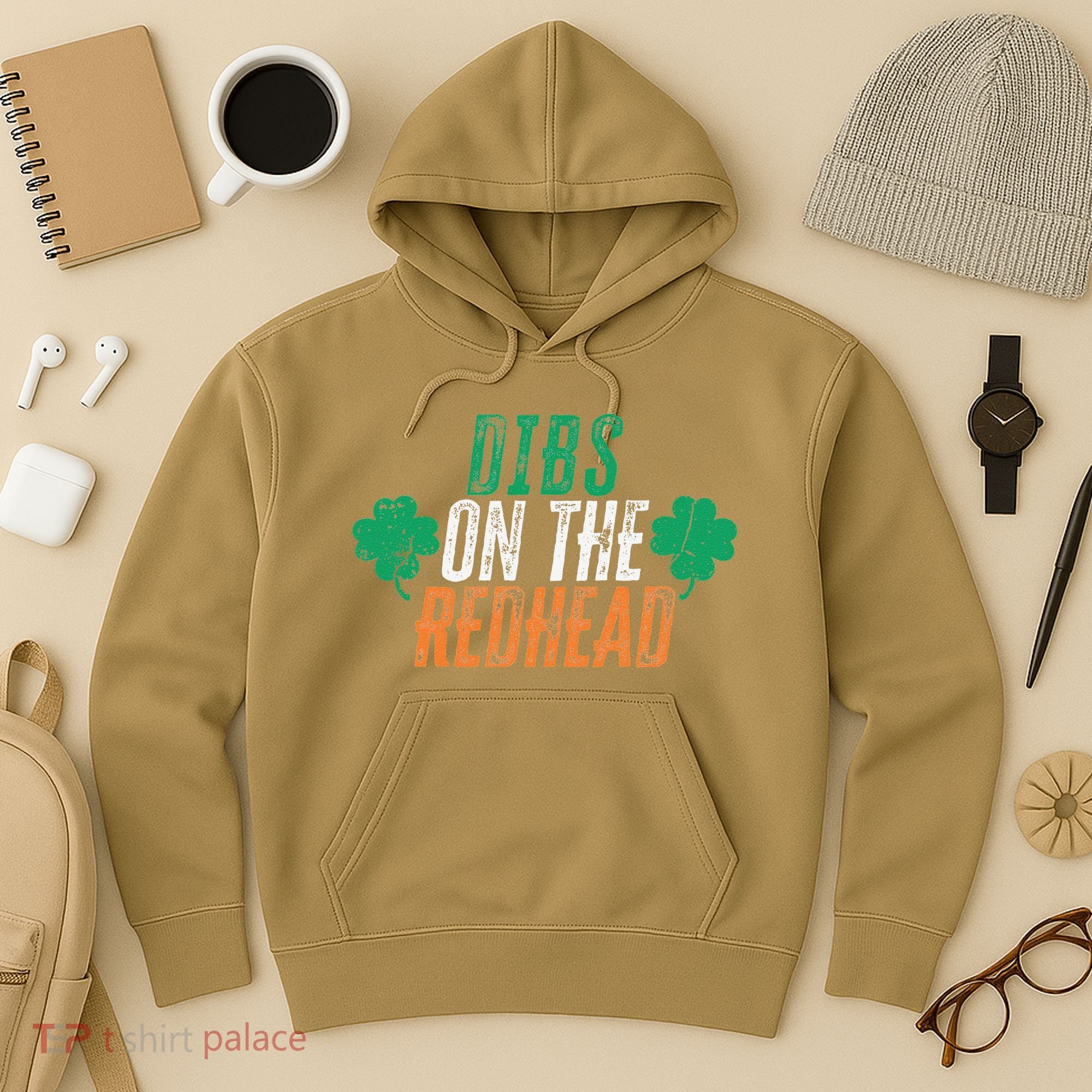 Dibs Onhe Redhead Shamrock St. Patrick's Day Drinking Hoodie