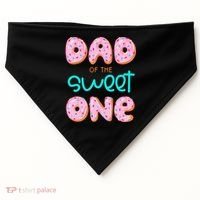 Dad Of Sweet One First Birthday Matching Family Donut Theme USA-Made Doggie Bandana thumb 0