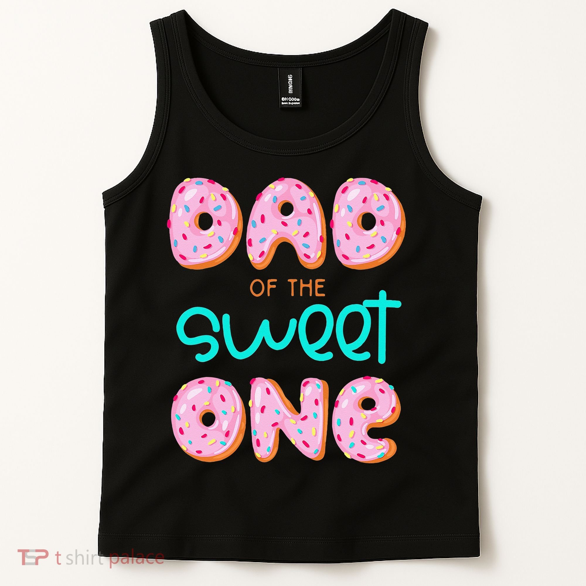 Dad Of Sweet One First Birthday Matching Family Donut Theme Tank Top