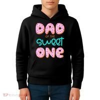 Dad Of Sweet One First Birthday Matching Family Donut Theme Kids Hoodie thumb 4