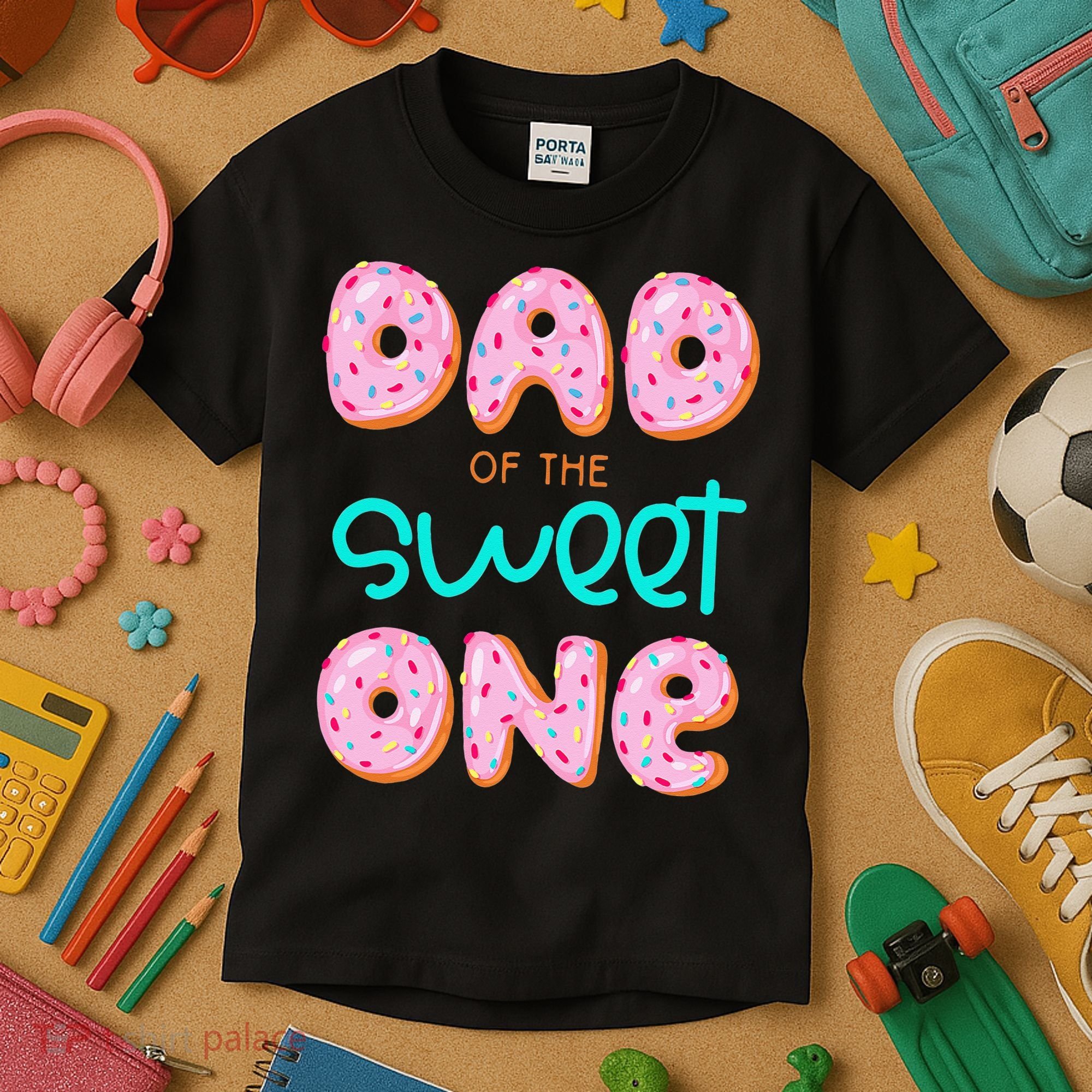 Dad Of Sweet One First Birthday Matching Family Donut Theme Kids T-Shirt