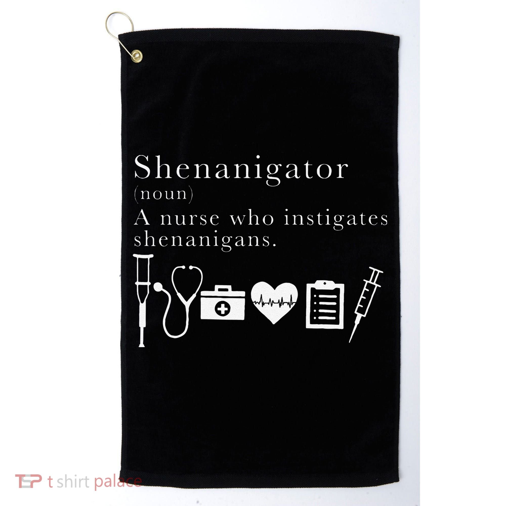Definition Of Shenanigator Nurse Gift Golf Towel
