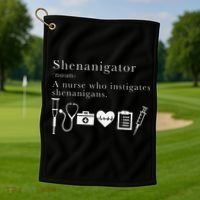 Definition Of Shenanigator Nurse Gift Golf Towel thumb 1