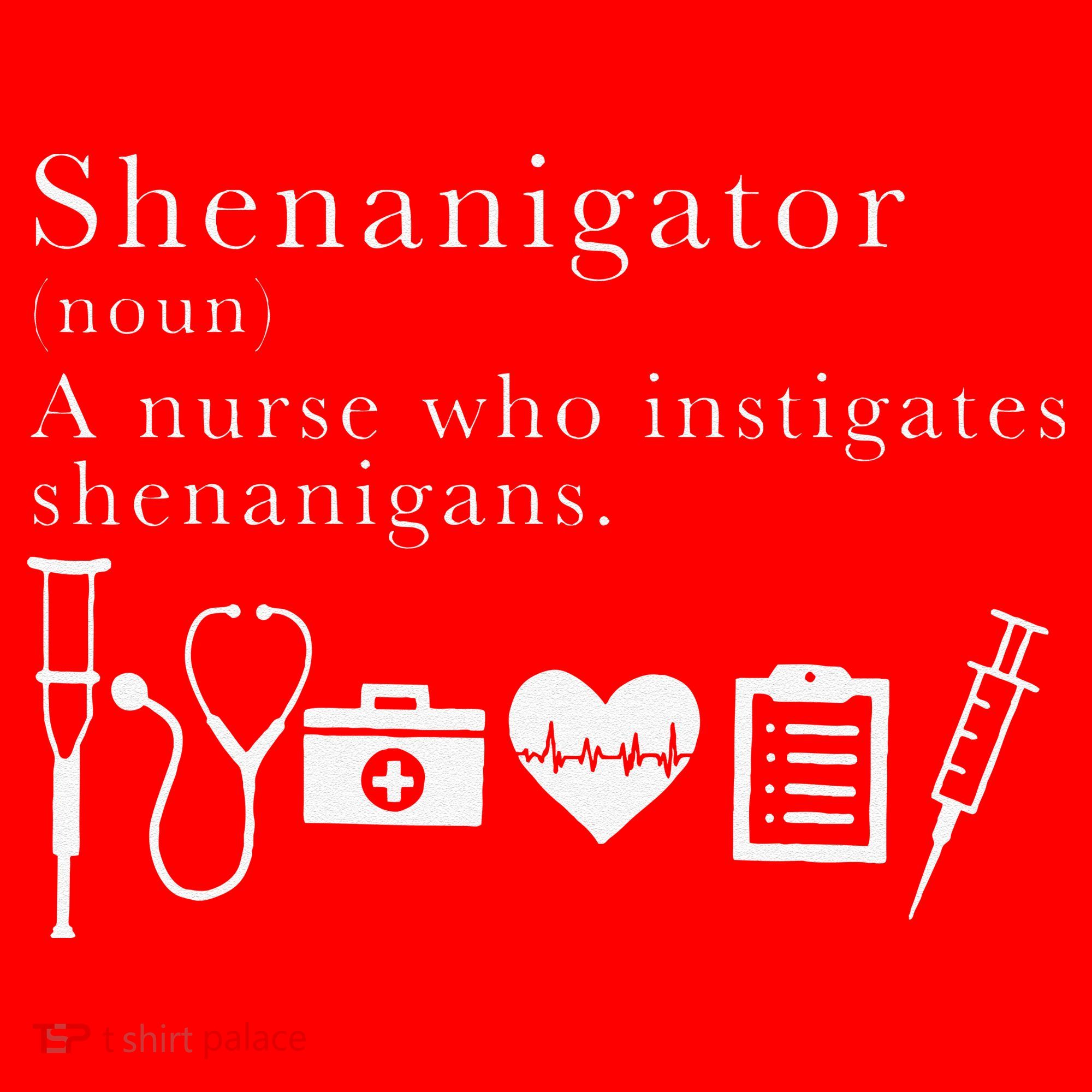 Definition Of Shenanigator Nurse Gift Santa Hat
