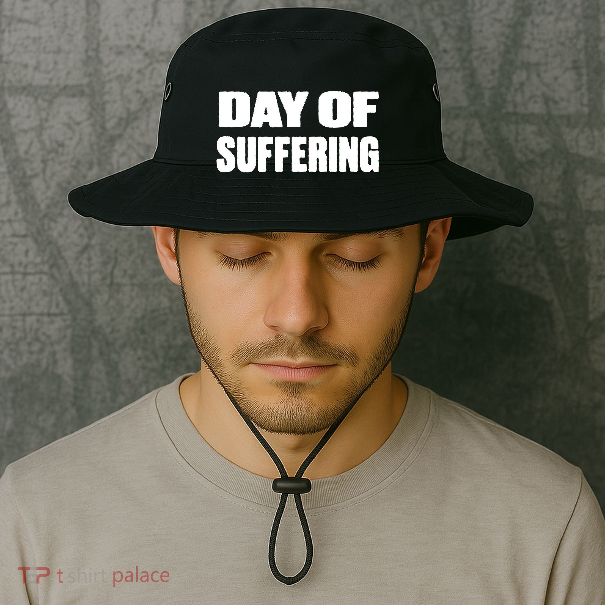 Day Of Suffering Visualize Industrial Collapse Bucket Hat