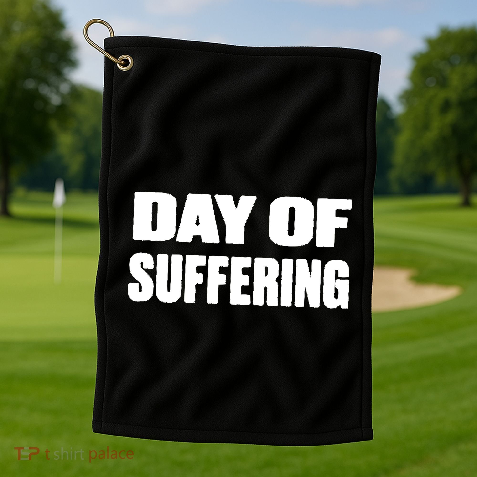 Day Of Suffering Visualize Industrial Collapse Golf Towel